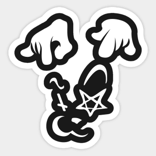 CAT (White on black). Sticker